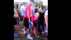 Horny chick at concert