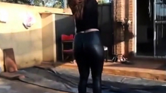 Hot ass and leggings