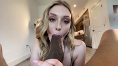 Great ass blonde blowjob and fucking POV