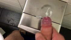 Cumshot Compilation Public Restroom 2018